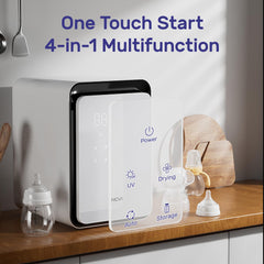 NCVI 12L UV Box Dryer shelf view shows mobile stainless steel rack for flexible organization