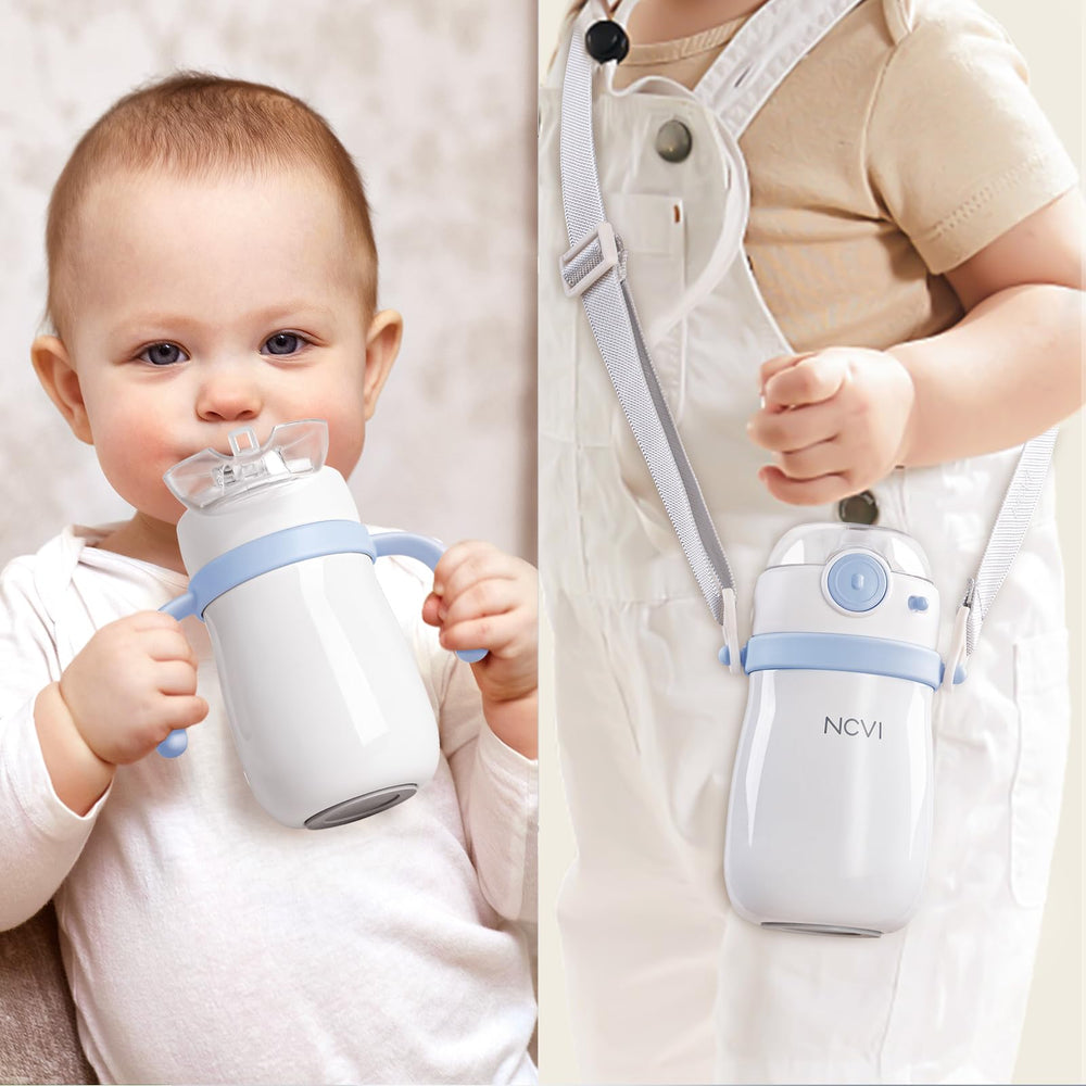 NCVI anti-splash straw design minimizes spills during playtime and meals.