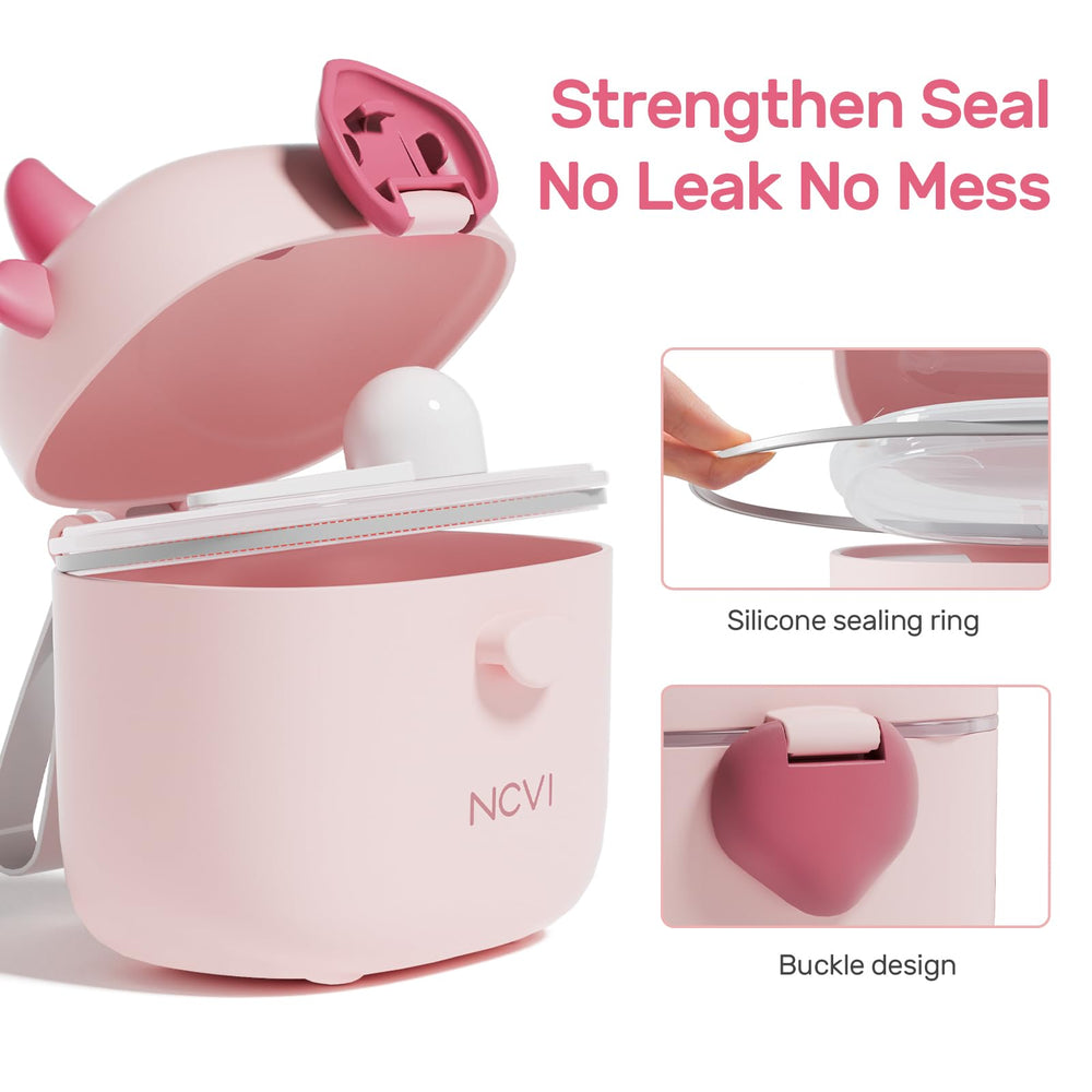 NCVI Baby Formula Dispenser travel-friendly design, fits in bags and hands.