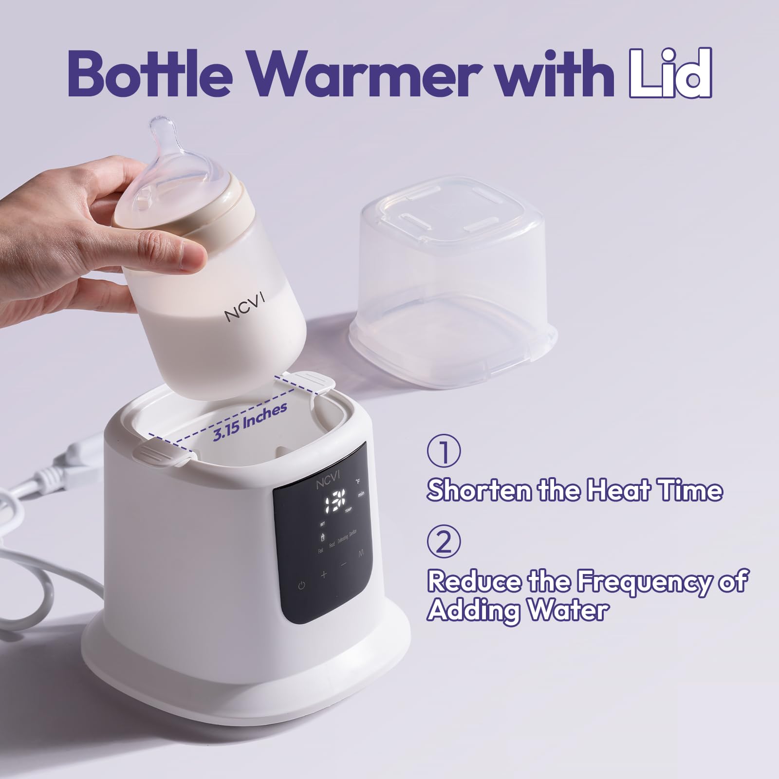 NCVI Baby Milk Warmer fast warming mode reaches 4oz in minutes