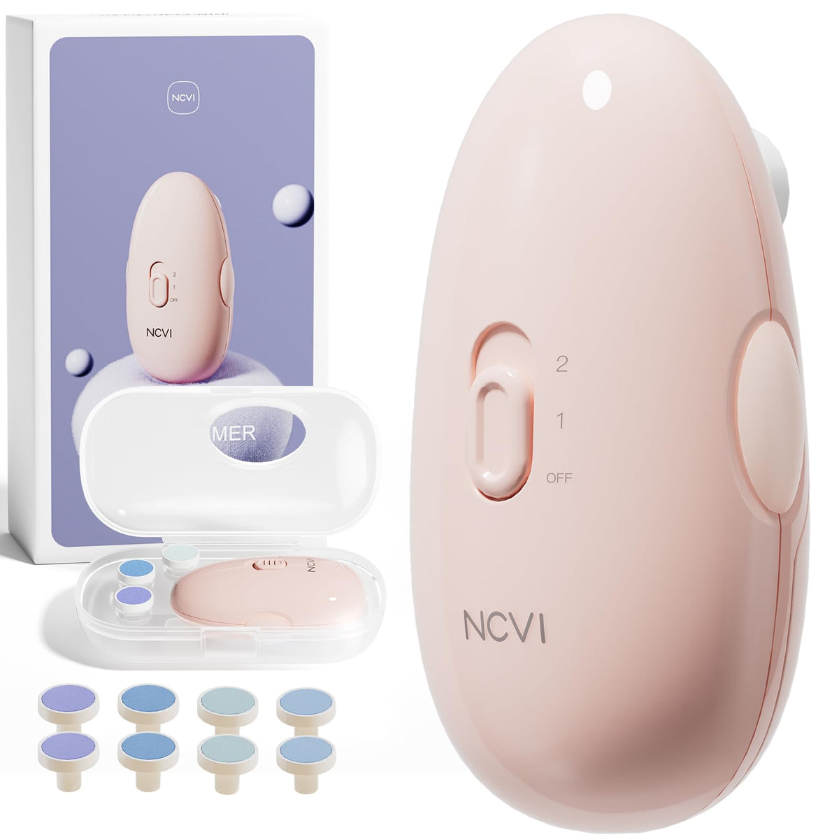 NCVI Baby Nail Trimmer with quiet motor for peaceful trimming.