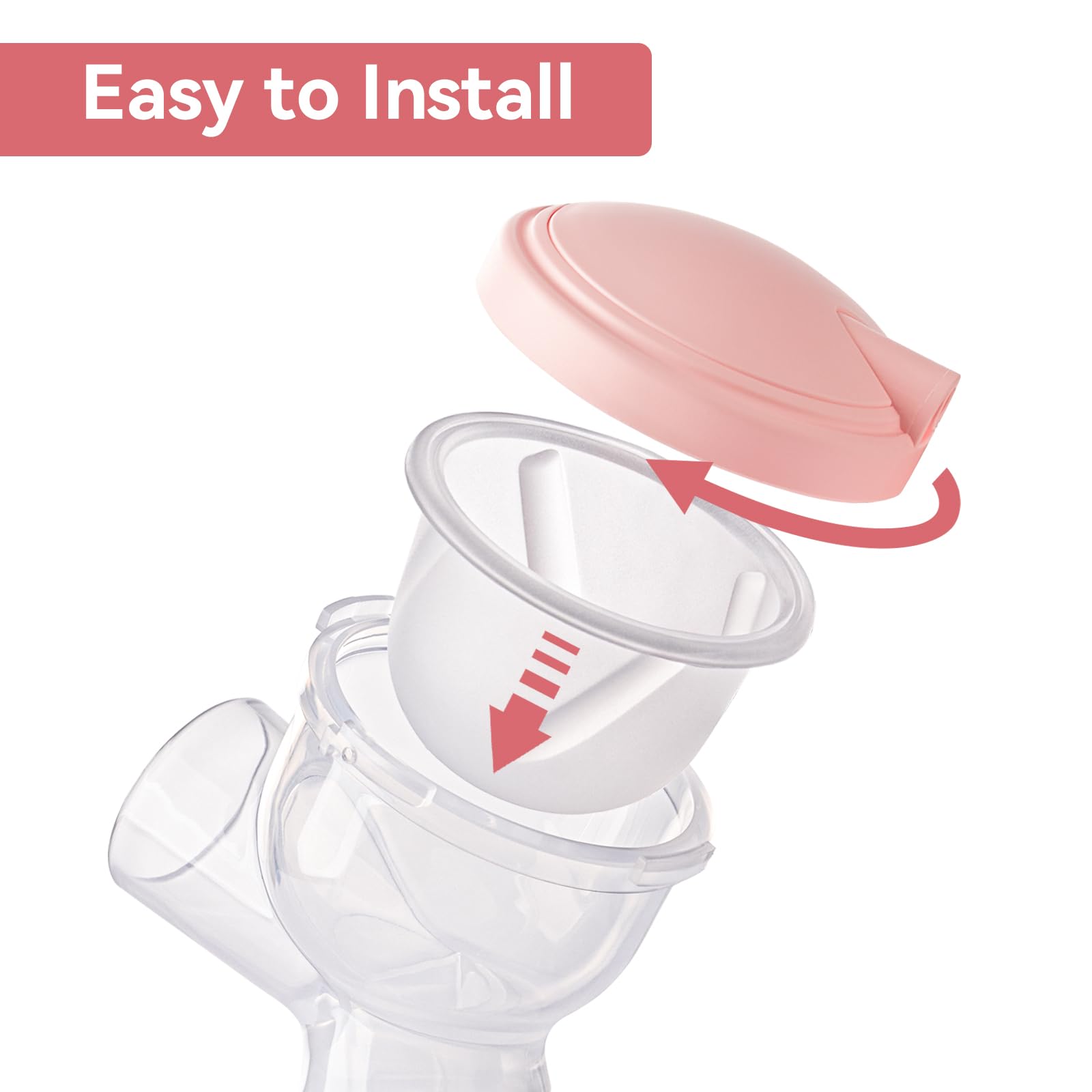 NCVI bottle and tubing connection illustrating stable milk transfer