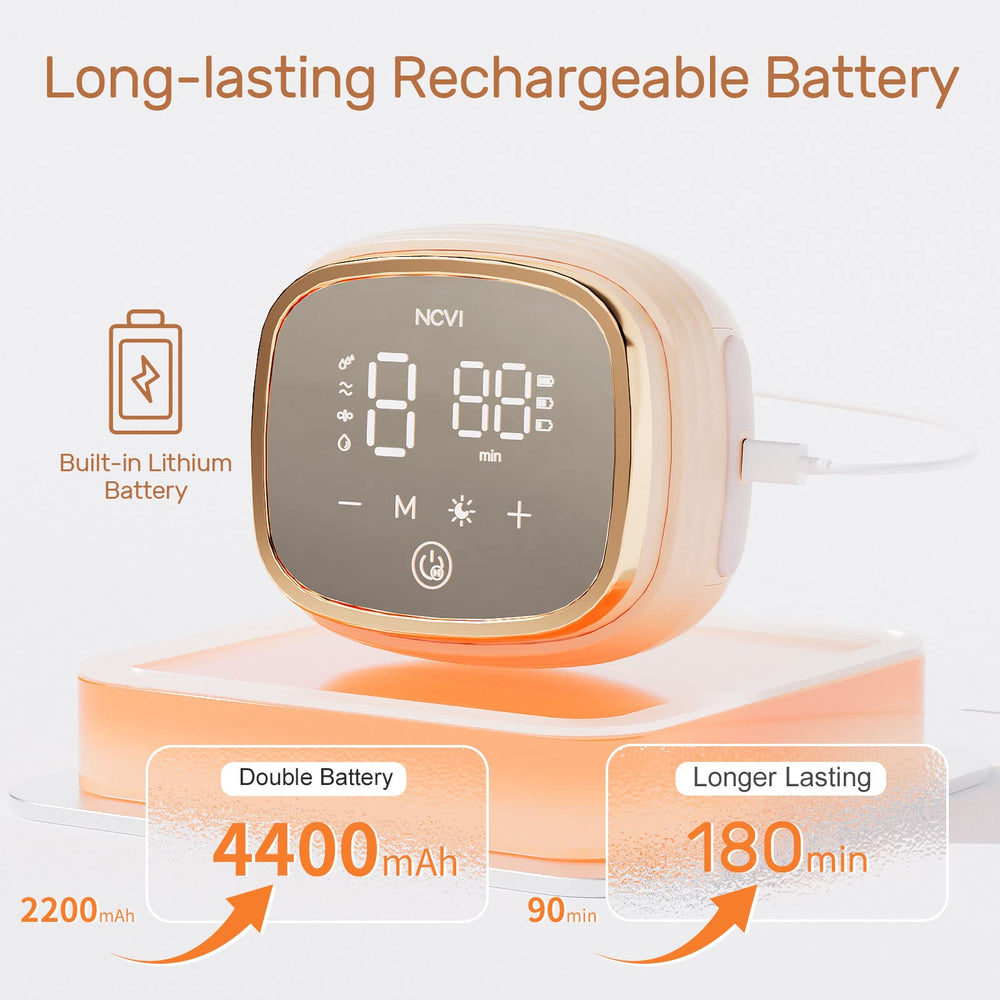NCVI breast pump 4400mAh battery supports portable, on-the-go pumping