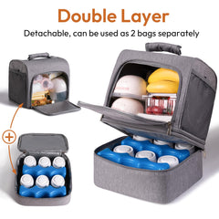 NCVI breast pump bag backpack straps provide comfortable hands free carrying.