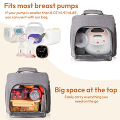 NCVI breast pump bag detachable layers offer flexible organization.