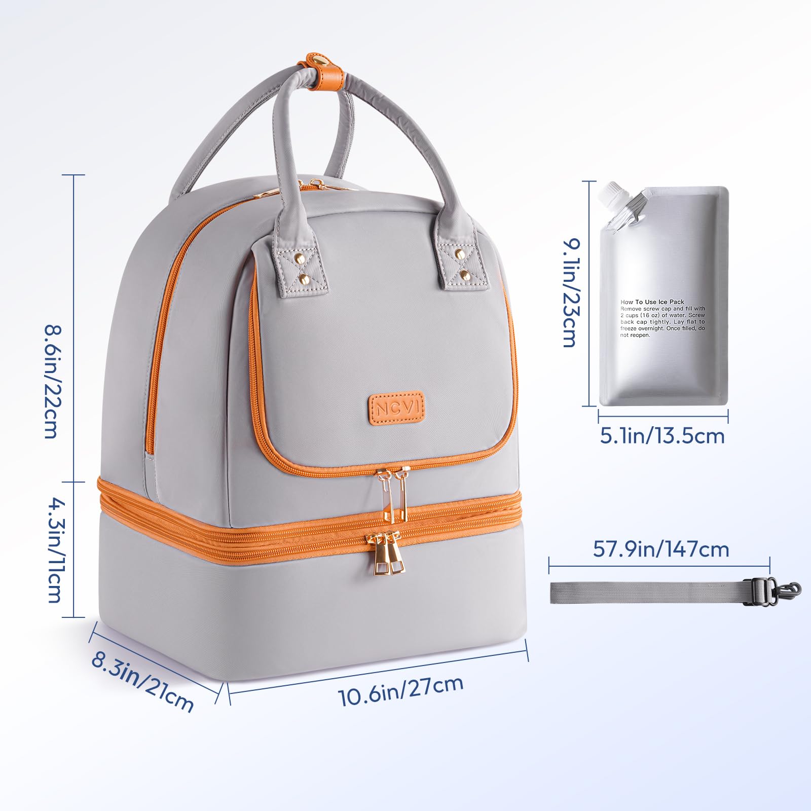 NCVI breast pump bag multi-use design fits commuting, daycare, and travel routines