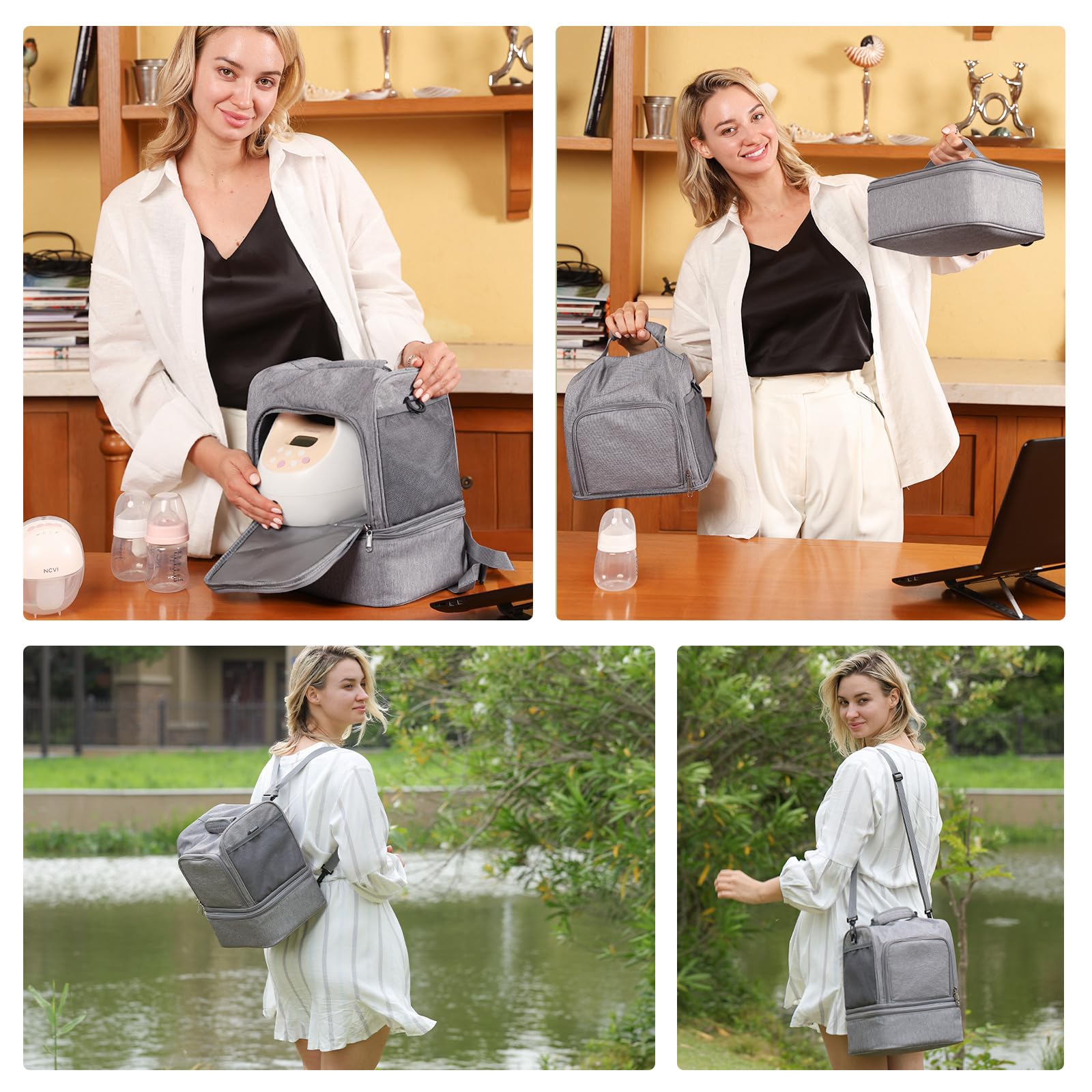 NCVI multi use layout doubles as lunch bag or picnic bag.