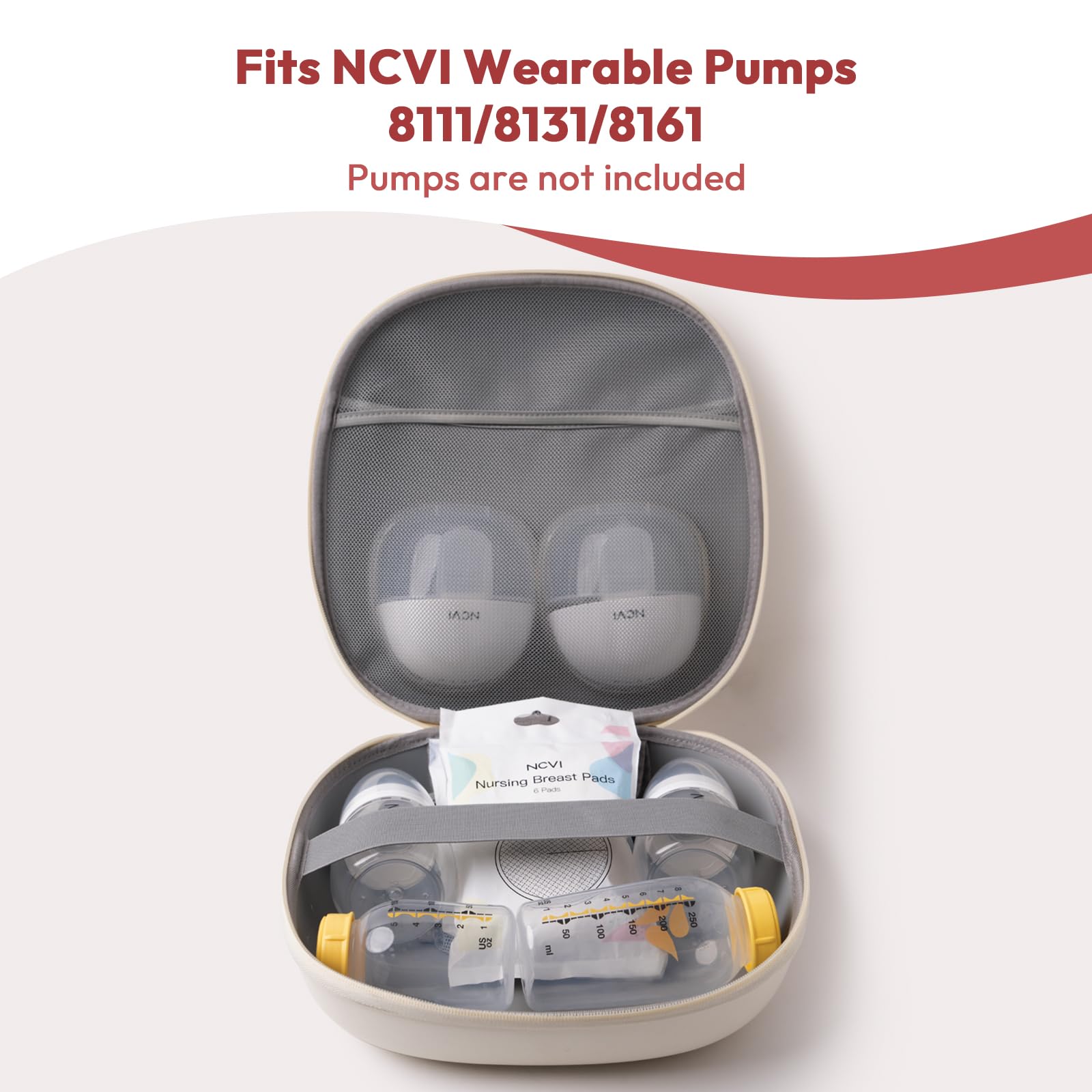 NCVI beige breast pump case offers discreet professional look for commute and work