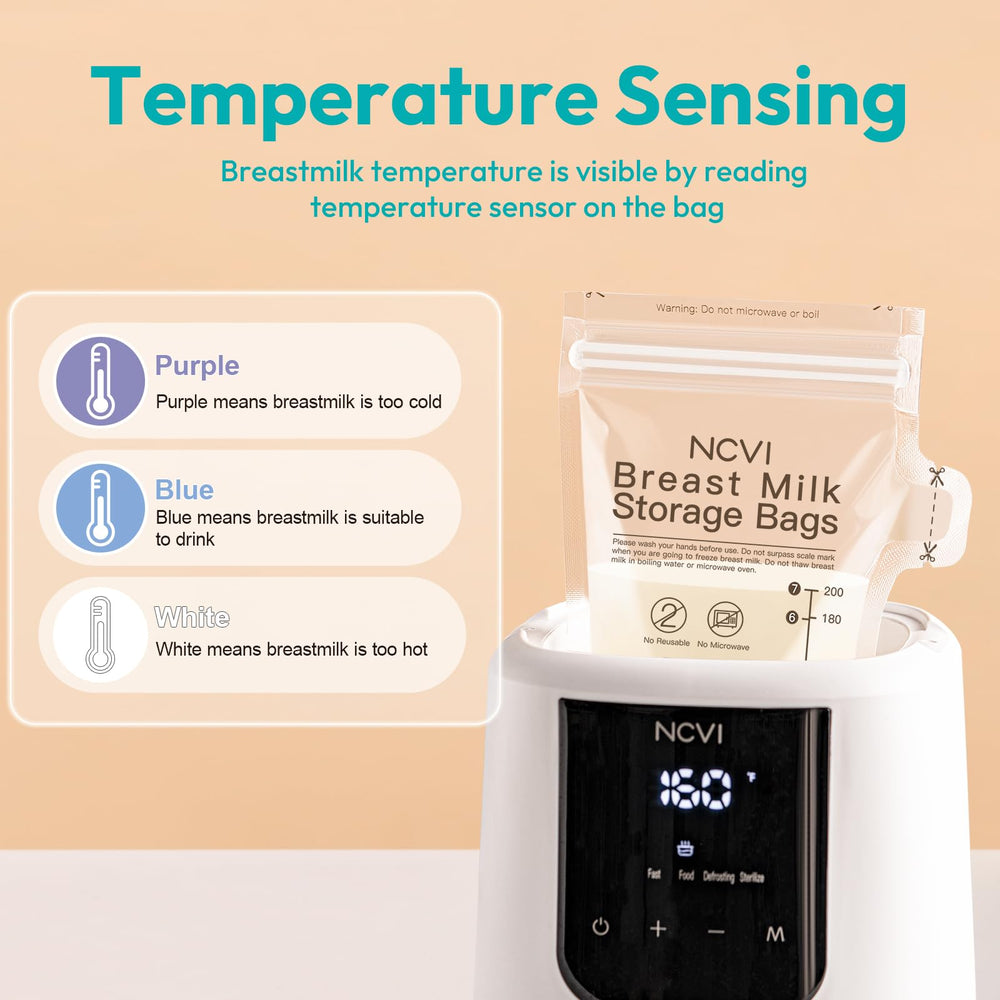 NCVI double-seal breastmilk bags prevent leaks during freezing.