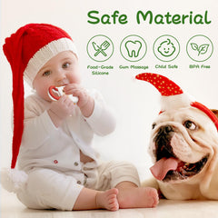 NCVI Christmas Teether gum massage ridges promote soothing teething moments