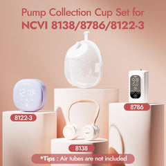 NCVI 5oz breast milk cups shown for comfortable pumping