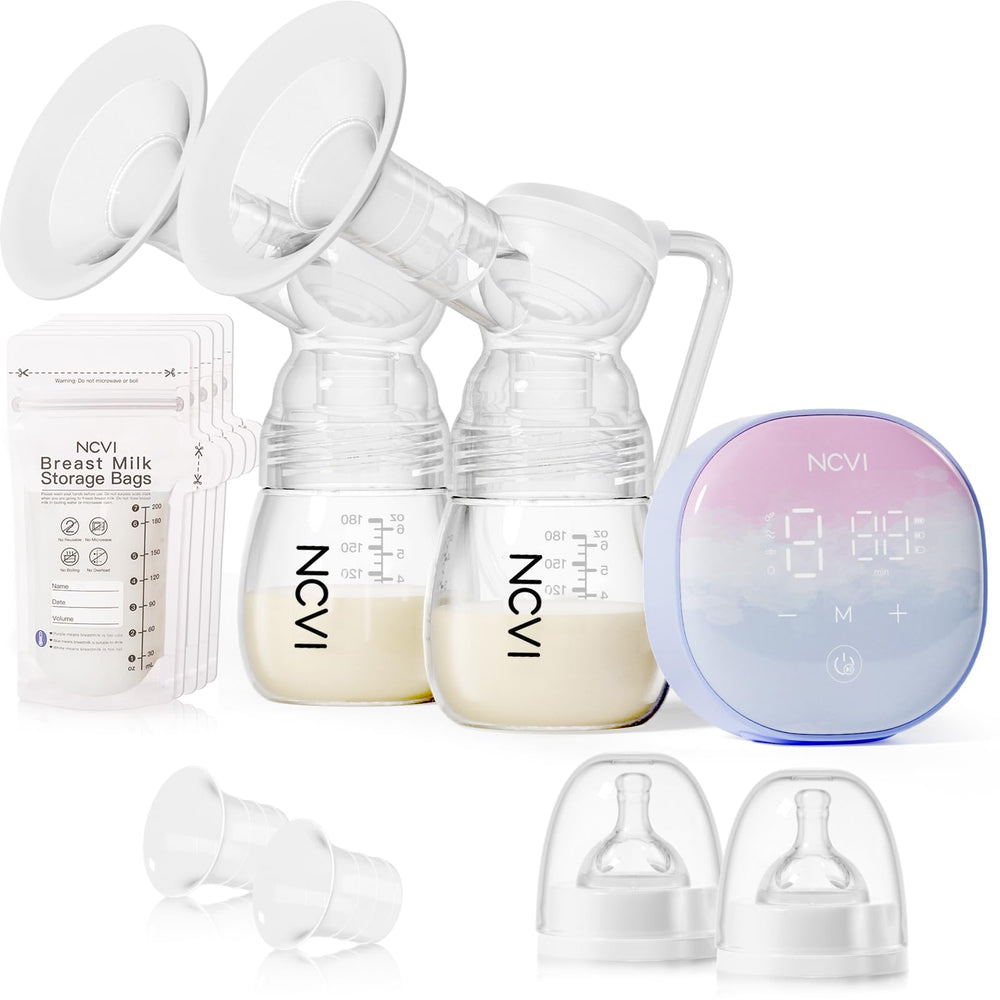 NCVI double electric breast pump with LCD display for easy control during pumping.