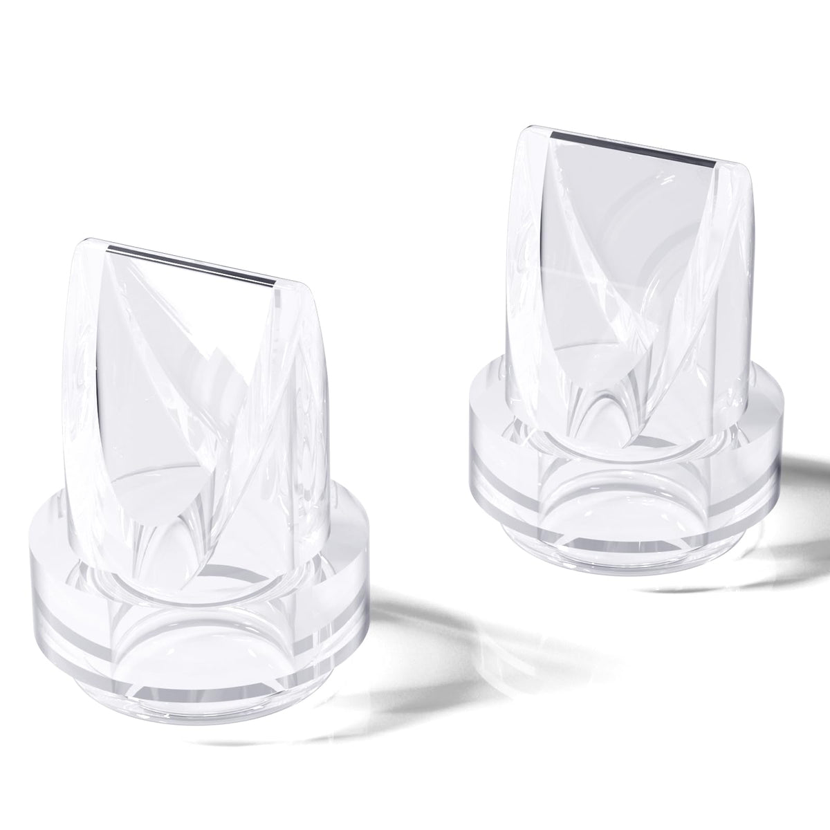 NCVI duckbill valves 2-pack closeup showing soft silicone seal for safe pumping