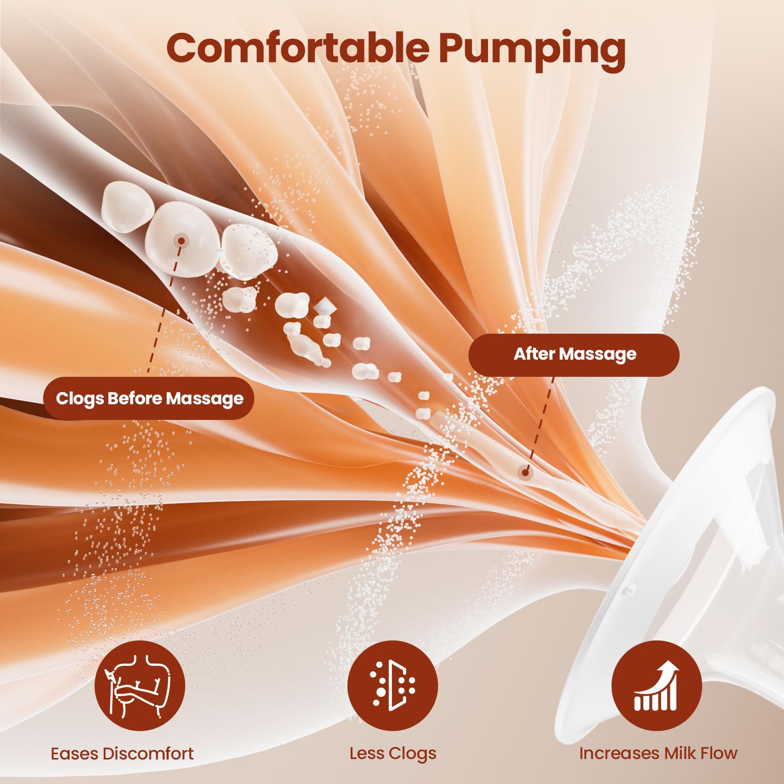 NCVI 8132 micro-vibration feature for gentle stimulation and smoother let-down.
