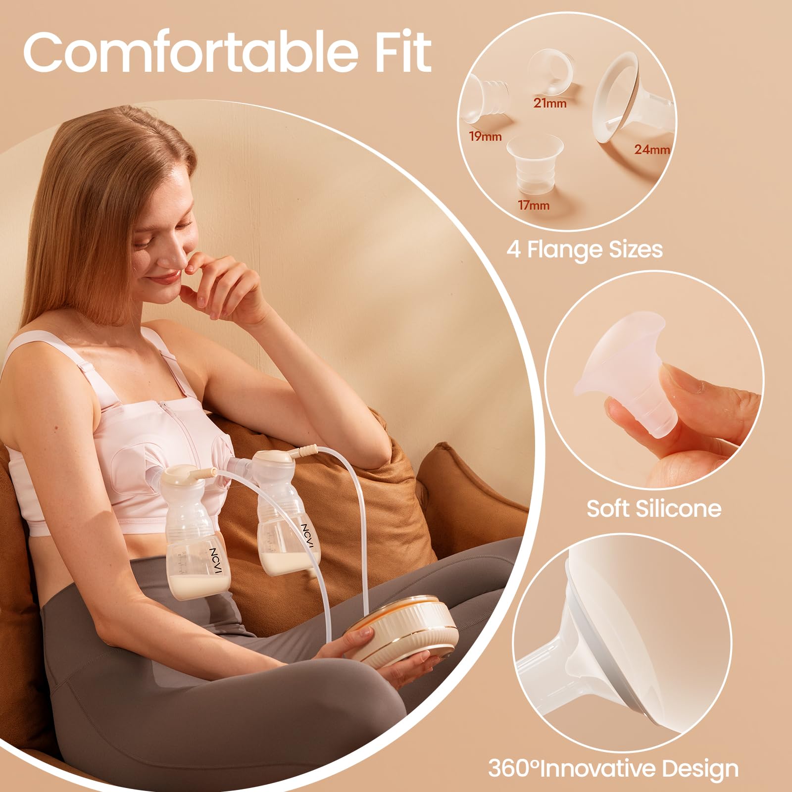 NCVI 8132 24mm shield with a secure seal for comfortable fit.