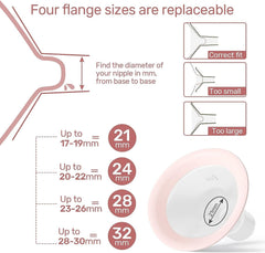 NCVI electric breast pump 8782 battery compartment shows 2200mAh power for multiple sessions away from outlets.