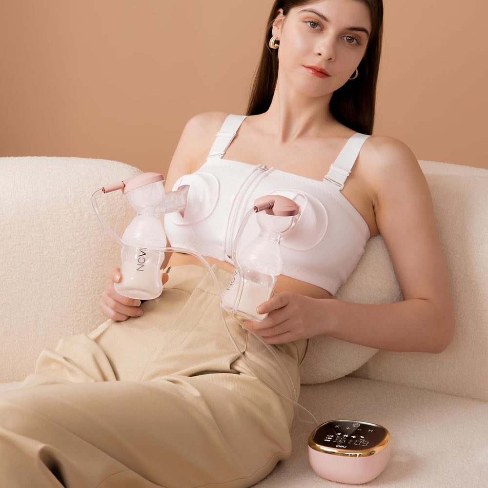 NCVI electric breast pump 8782 side panel highlights portable design for busy families on the go.