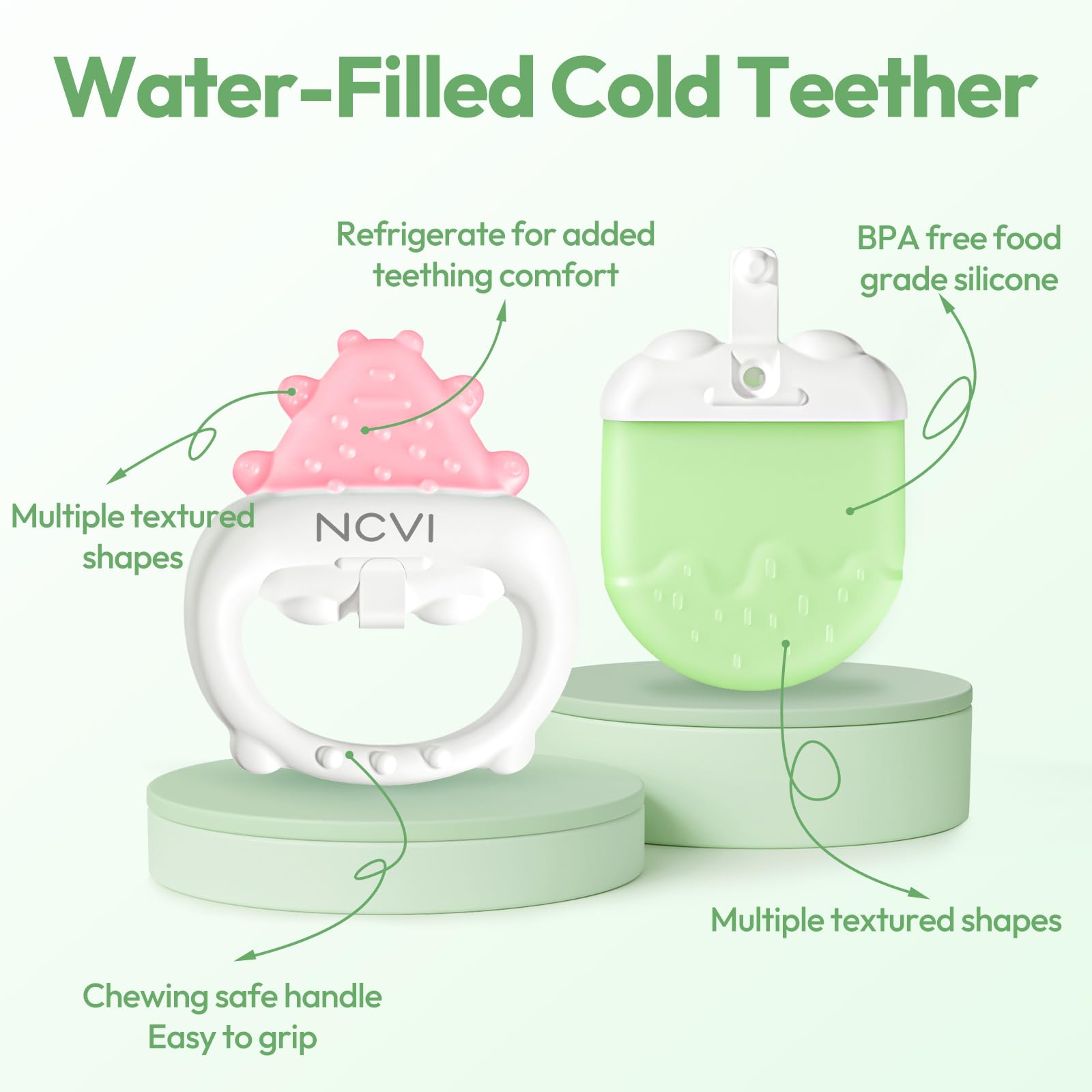 NCVI freezable teether ready to freeze for lasting cold relief