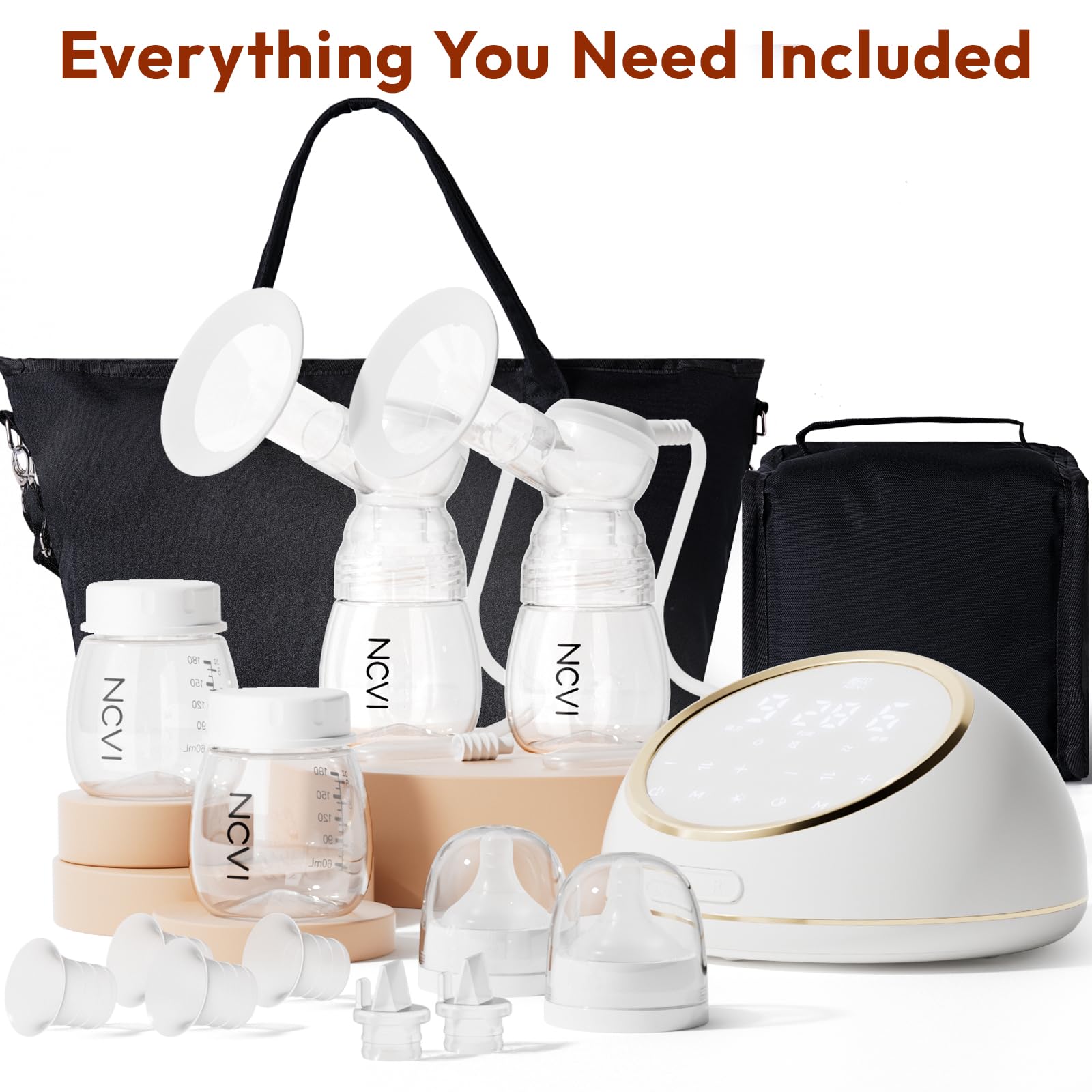 NCVI Pump bag with storage and cooler case for portable pumping