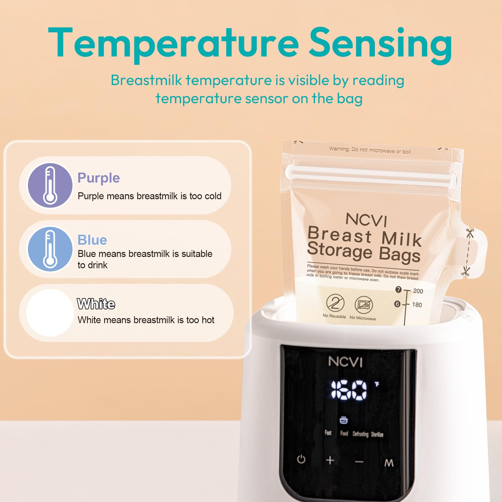 NCVI side-mouth pour spout enables smooth transfer with minimal spills.