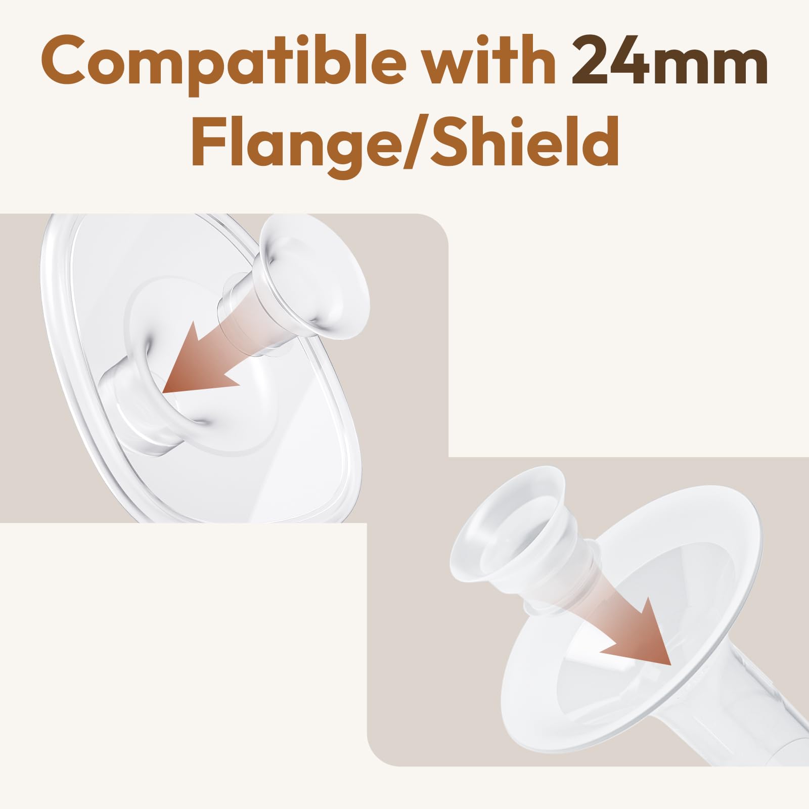 NCVI silicone flange insert 24mm compatibility demonstrates broad model fit