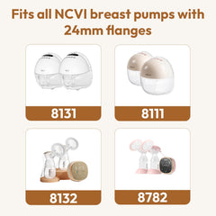 NCVI silicone flange insert easy-cleaning surface helps wipe milk residue after pumping