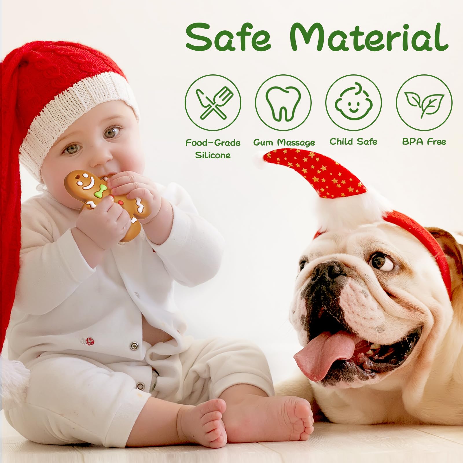 NCVI silicone teether soft and flexible for gentle chewing