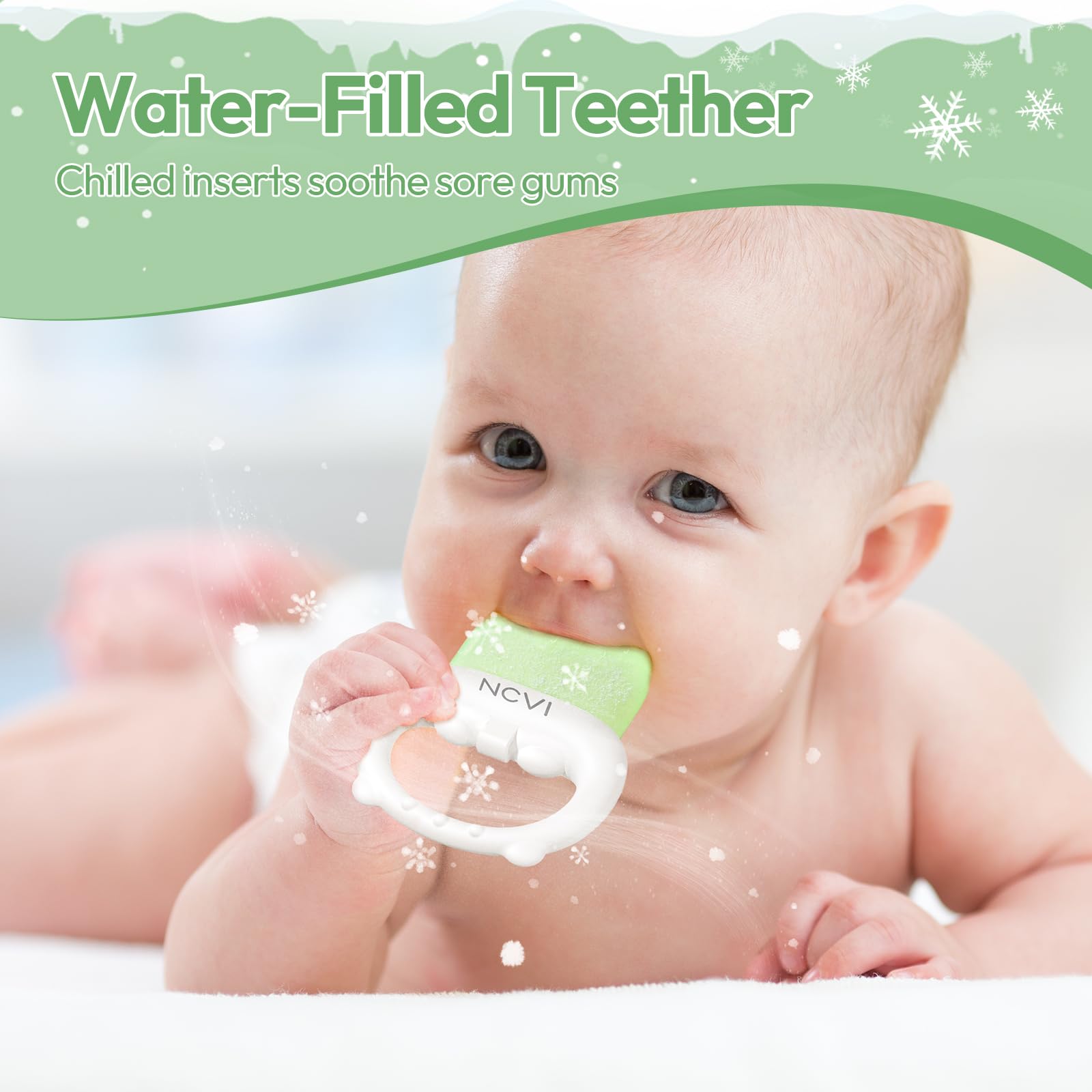 NCVI teether dishwasher-safe and easy to clean