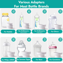 NCVI universal bottle adapters enable compatibility with many brands for easy warming