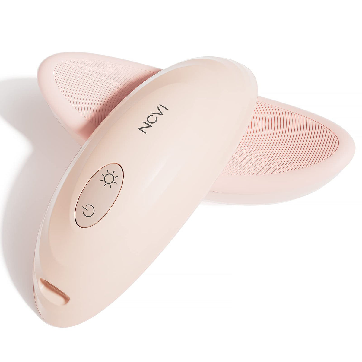 NCVI warming lactation massager with heat in use provides soothing relief during breastfeeding.