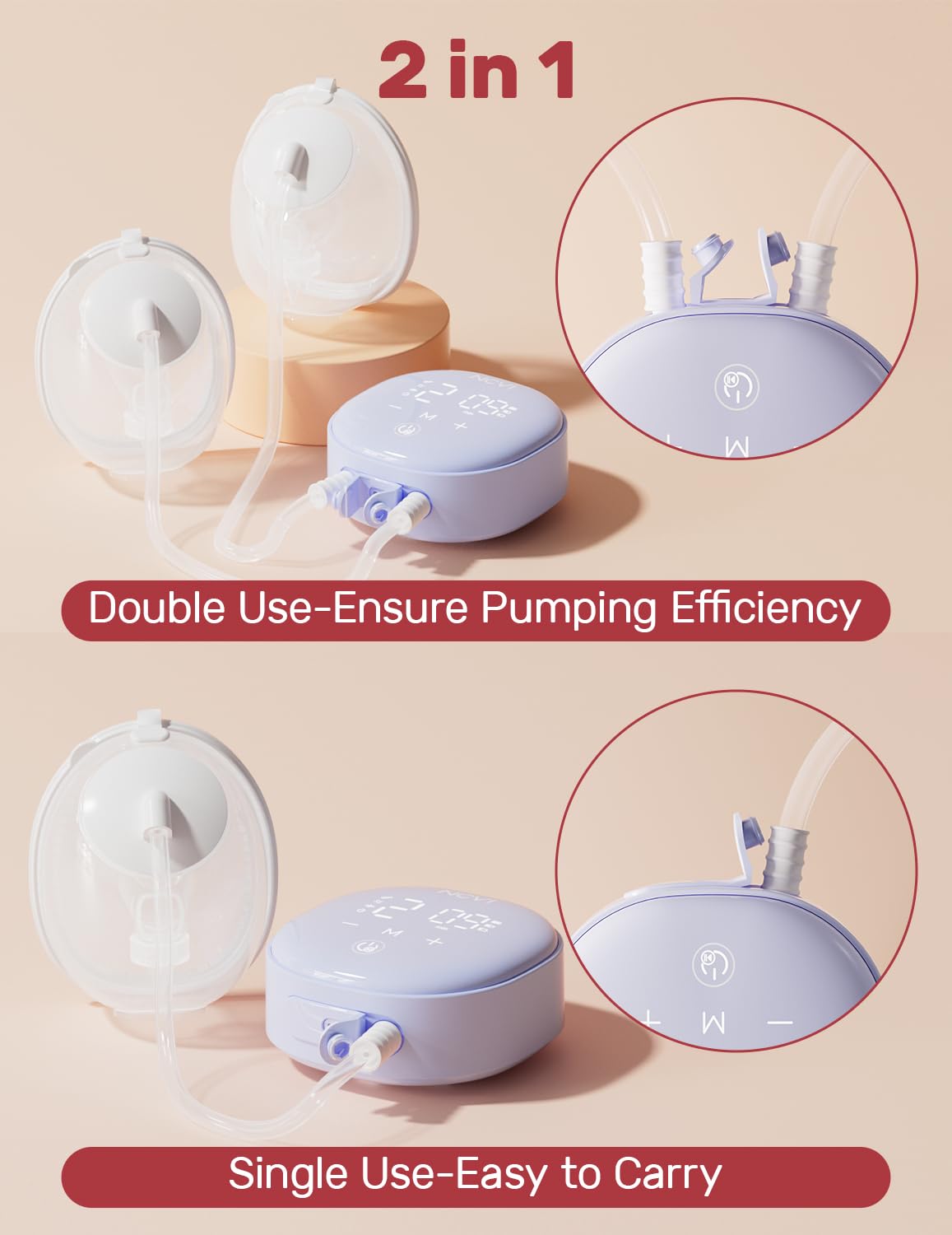 NCVI 5oz cups maximize pumping capacity for multi-session needs.