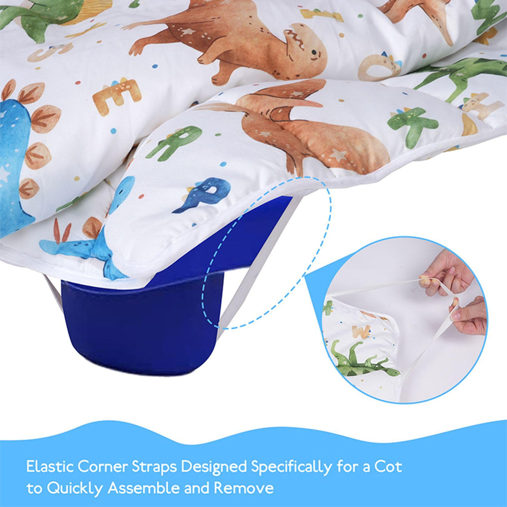 Ndahjahd nap mat cot-fit ensures secure bedding on standard kid cots