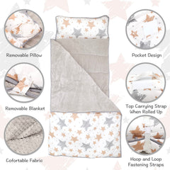 Ndahjahd nap mat detachable blanket for versatile use