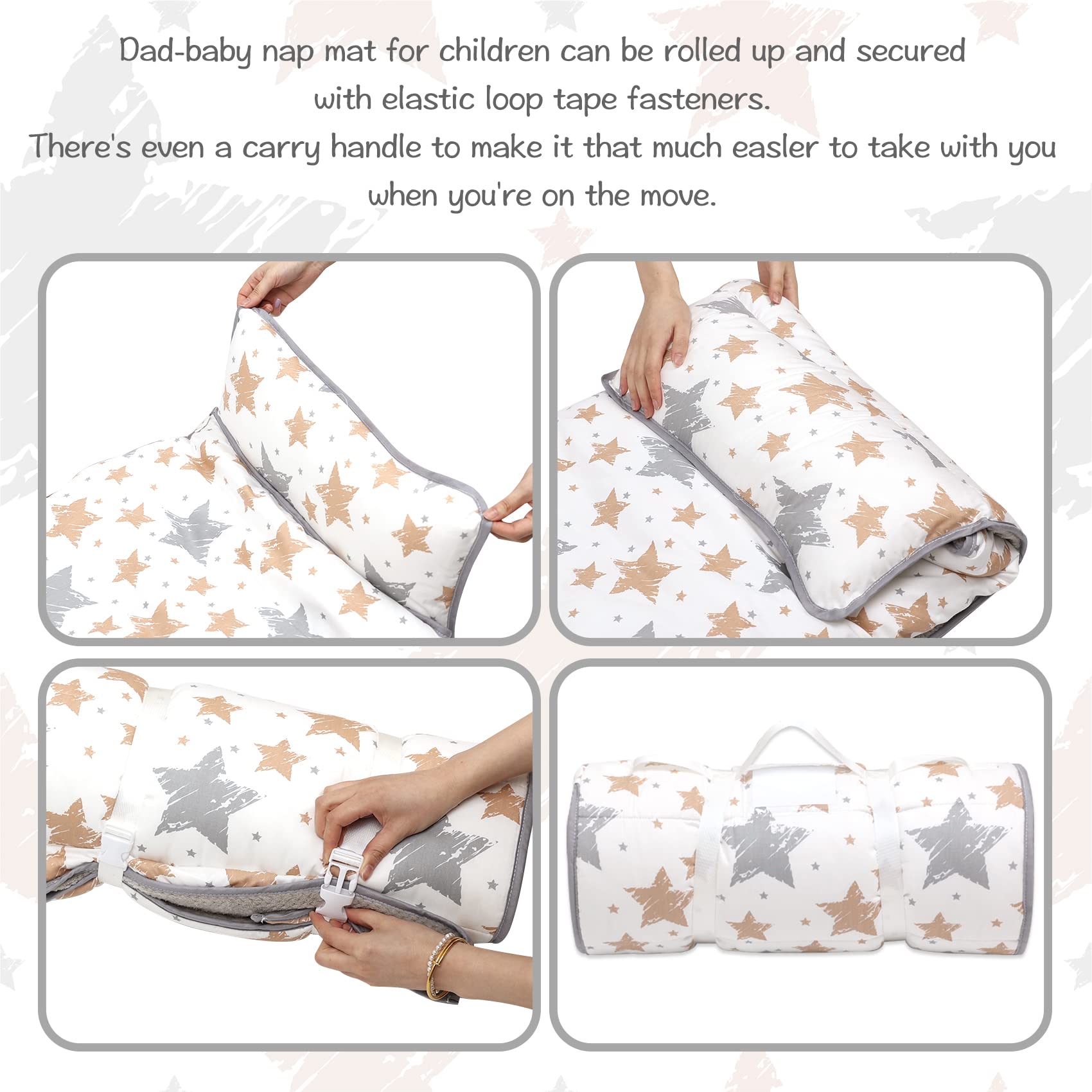 Ndahjahd nap mat foldable pillow height for comfort