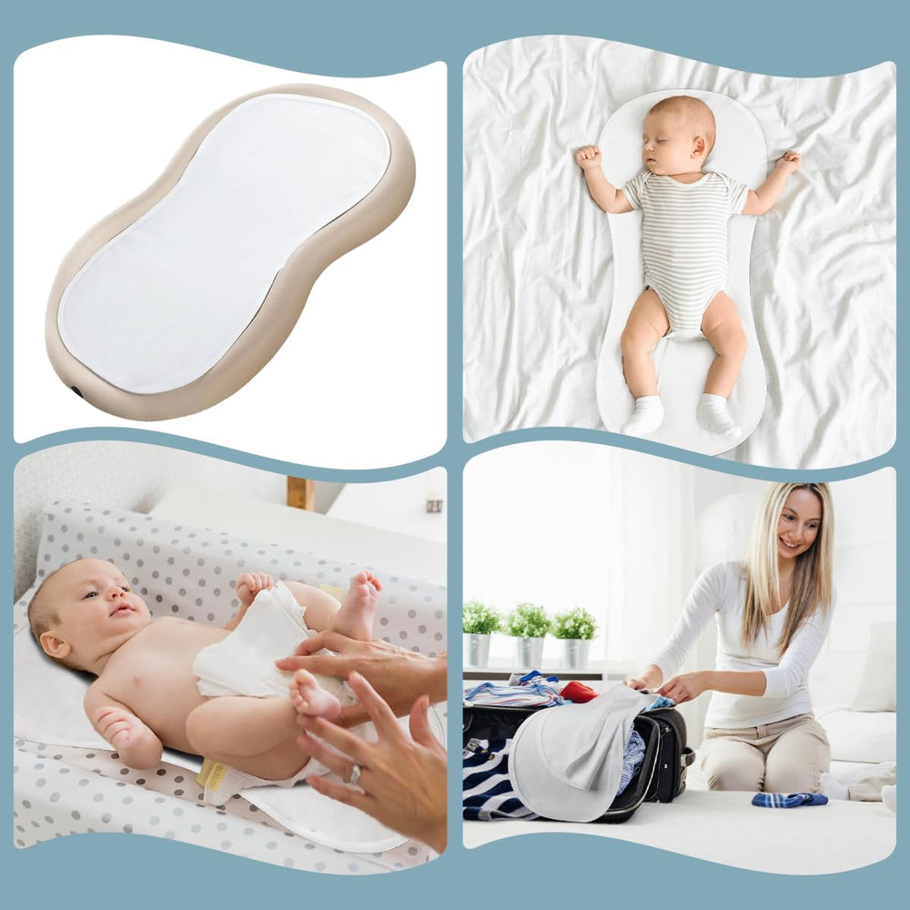 Ndahjahd Thicker 4-Pack liner in use on changing table setup for home and travel