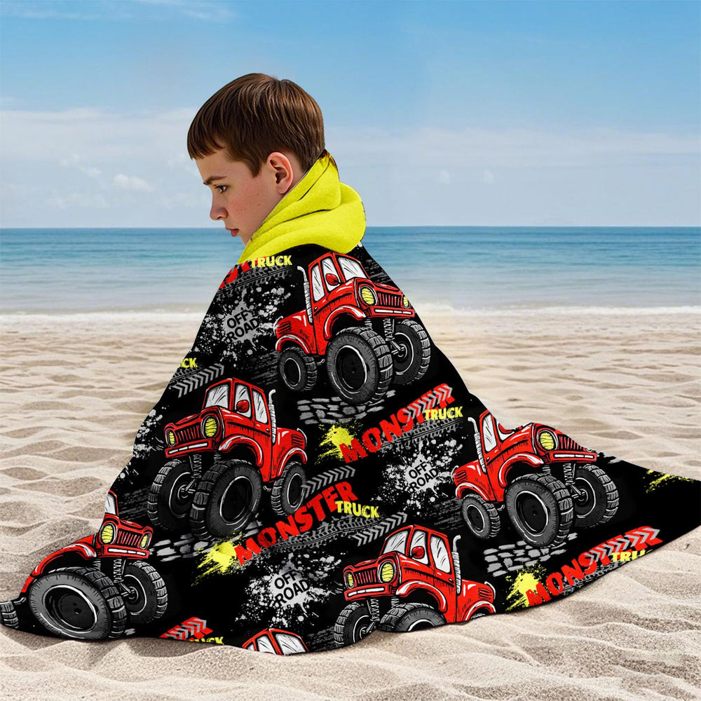 Neapth hooded towel highlighting hair-drying feature for post-swim use