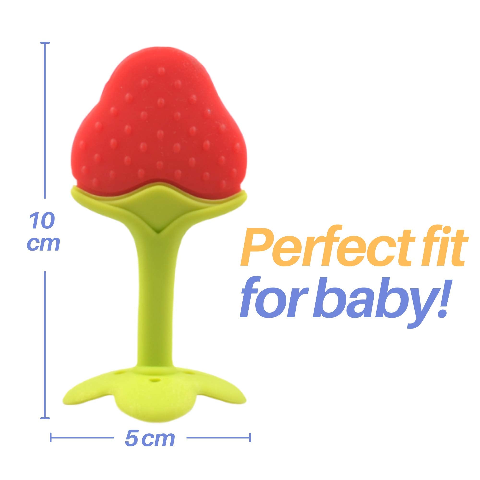 Nearbyme baby teether dishwasher-safe symbol confirms easy cleaning.
