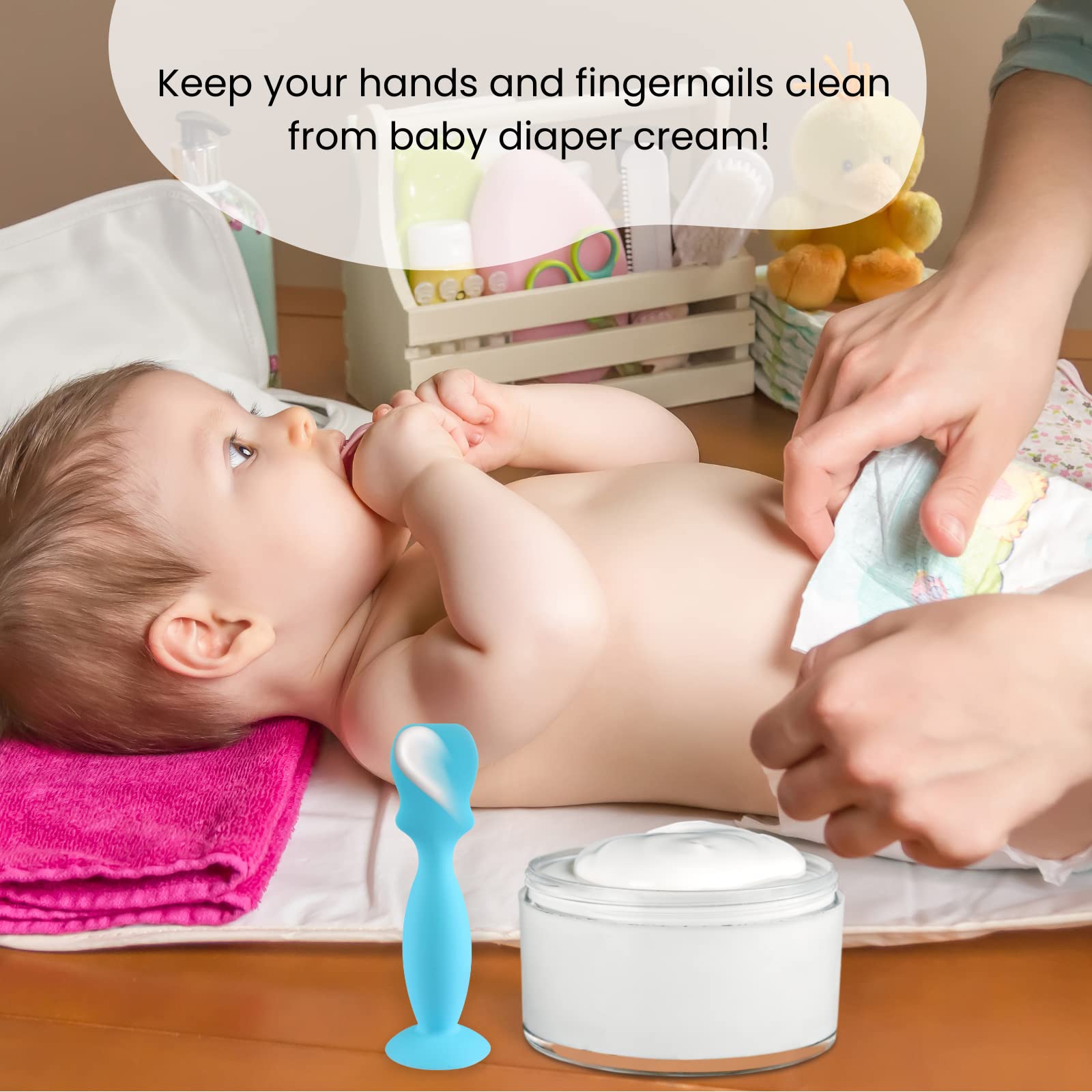 Nearbyme diaper cream brush gray offers comfortable grip for on-the-go use.