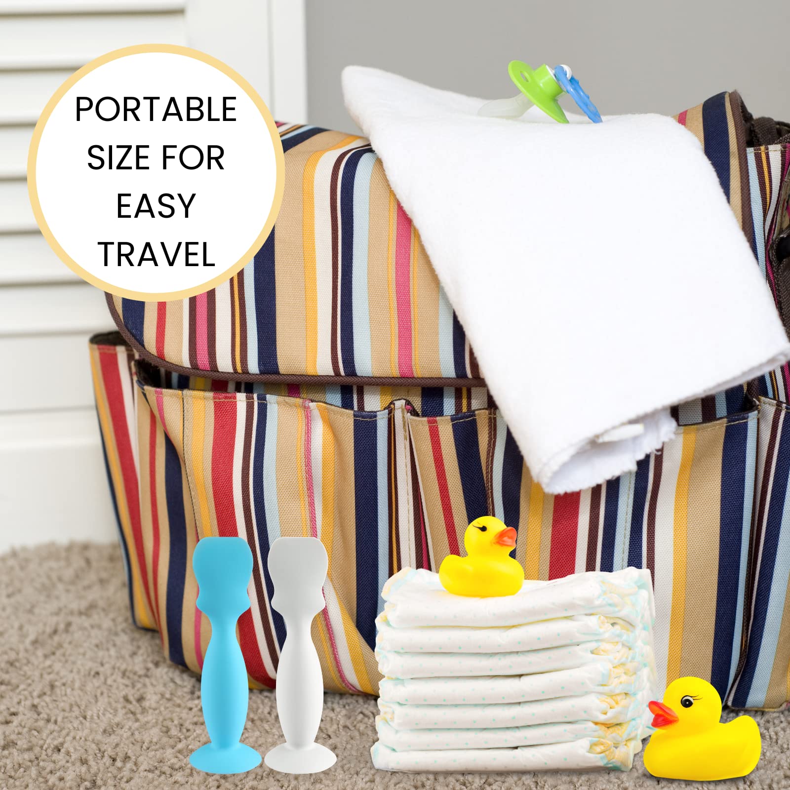 Nearbyme four-pack packaging keeps baby care tools organized on the go.
