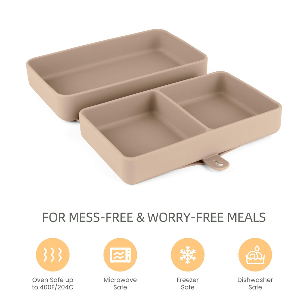Nearbyme silicone baby plate earthy-design adds calm to mealtime