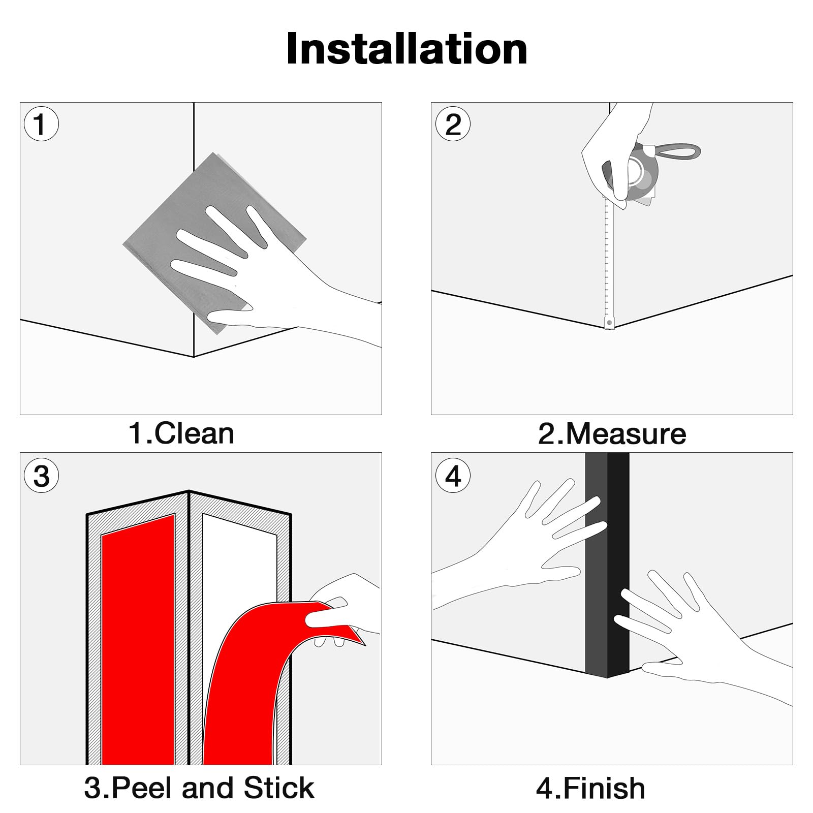NeatiEase smooth edge detail complements interiors while protecting corners.