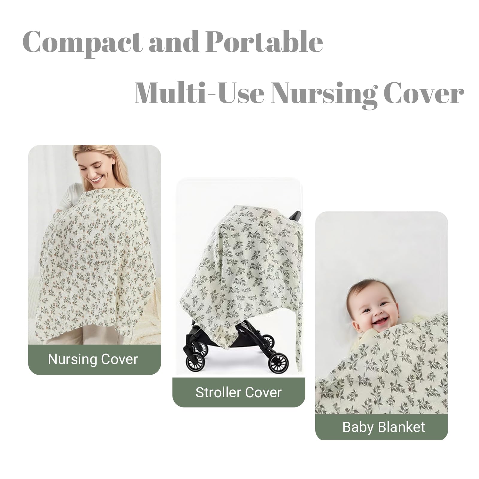 Neblueum nursing cover breathable fabric keeps you cool during feeding.