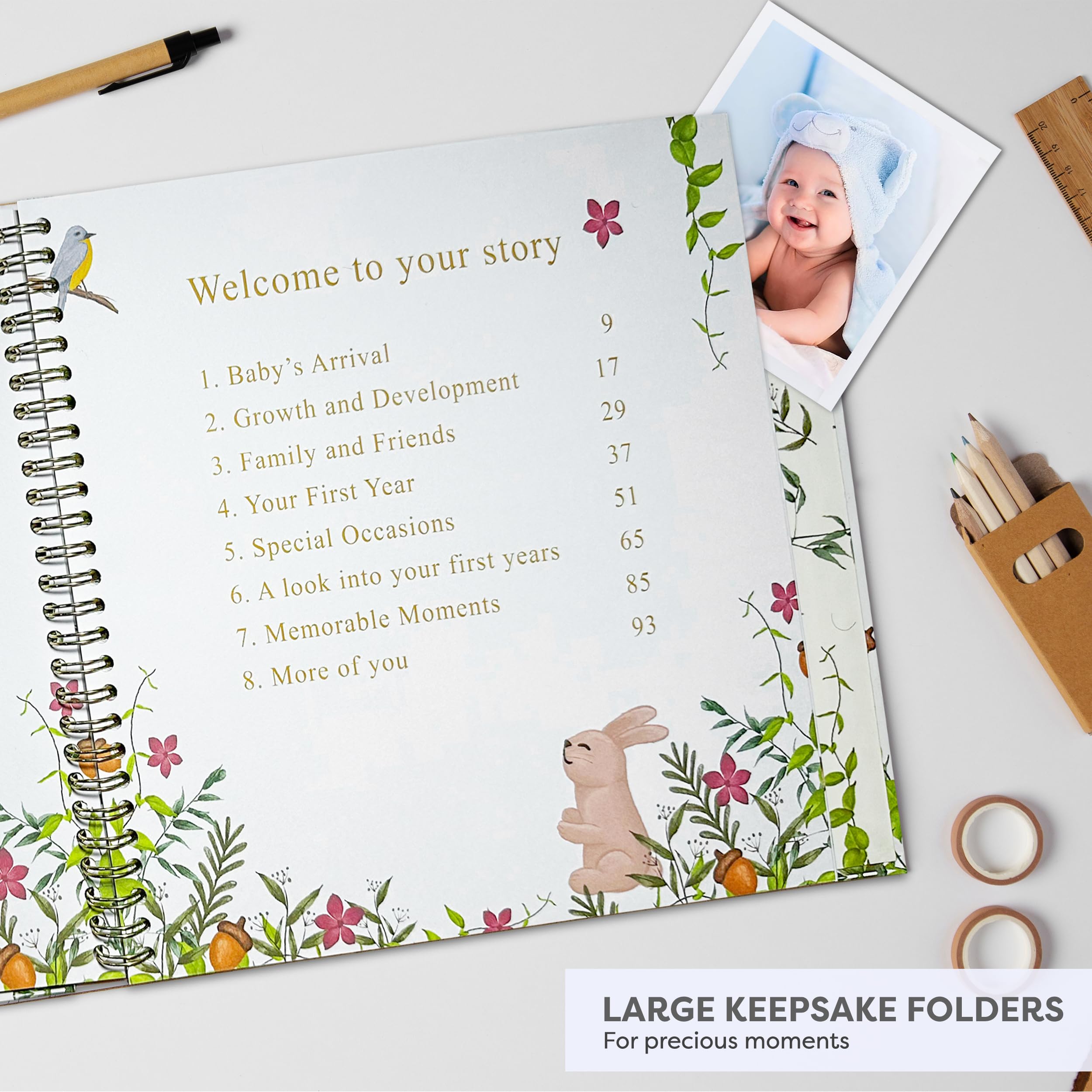 NeBulla Nest baby-memory-book-inside-pages: rich content for milestones and moments.