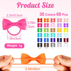 NEBURORA colorful bows and rubber bands on mini ties for cheerful daily wear.