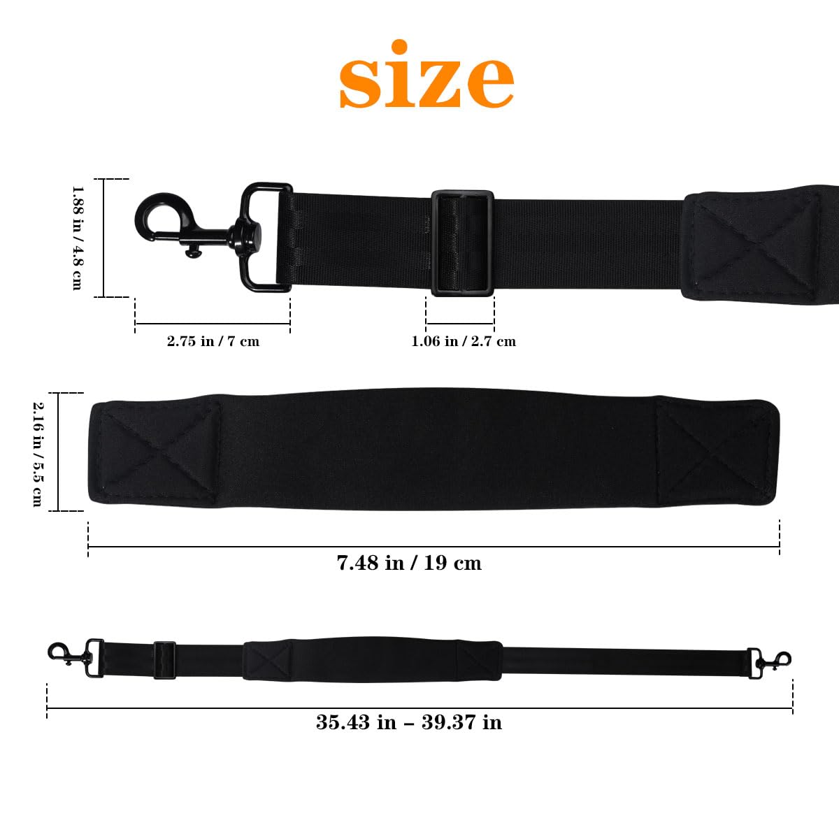 NECANCE 360-degree rotating metal hook enables multi-angle attachment and secure connection
