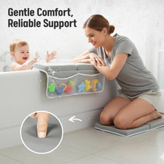 Neekomfort bath organizer with four mesh pockets keeps toys within reach.