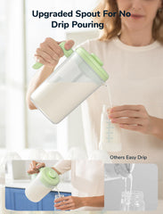 NehNeh Baby 36oz breastmilk pitcher stored in fridge safely.