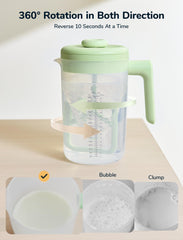 NehNeh Baby bidirectional stirring rod close-up shows thorough mixing.
