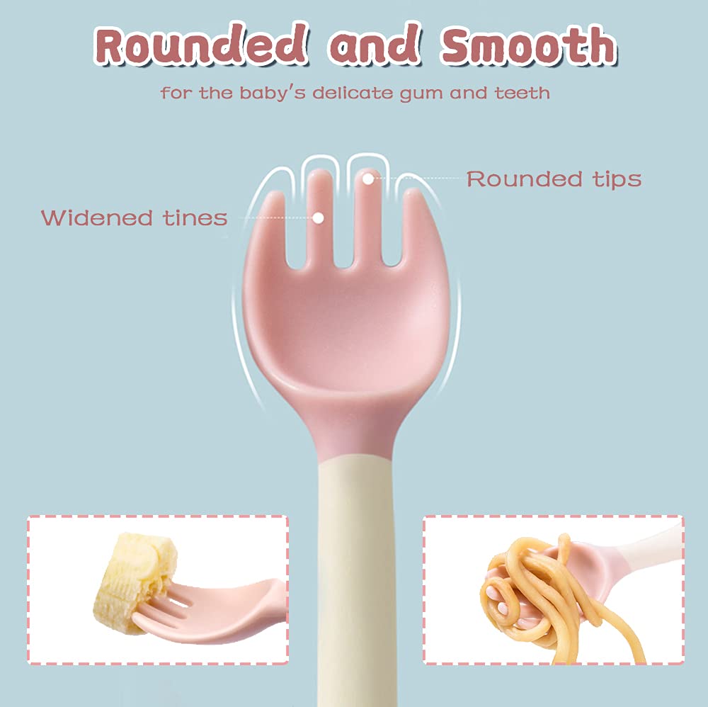 NeigeTec bendable-handle fork, safe for fruit and noodles.