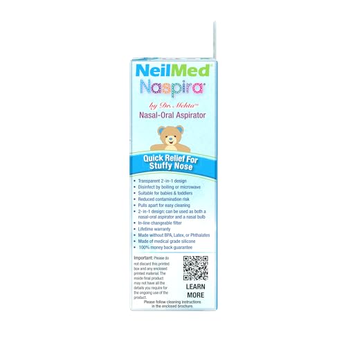 NeilMed Naspira in-use mouth suction demonstrates caregiver-controlled gentle suction.